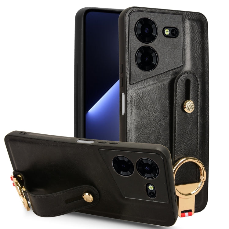 Wristband Leather Back Phone Case, For Tecno Camon 30S / 30S Pro, For Tecno Spark 30 Pro 4G, For Tecno Spark 30 4G, For Tecno Pova 6 Pro 5G, For Tecno Spark 20 Pro+ 5G, For Tecno Spark 20 Pro 4G, For Tecno Pova 5 Pro