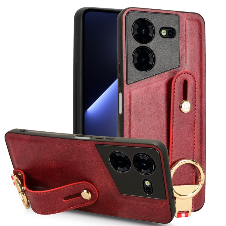 Wristband Leather Back Phone Case, For Tecno Camon 30S / 30S Pro, For Tecno Spark 30 Pro 4G, For Tecno Spark 30 4G, For Tecno Pova 6 Pro 5G, For Tecno Spark 20 Pro+ 5G, For Tecno Spark 20 Pro 4G, For Tecno Pova 5 Pro