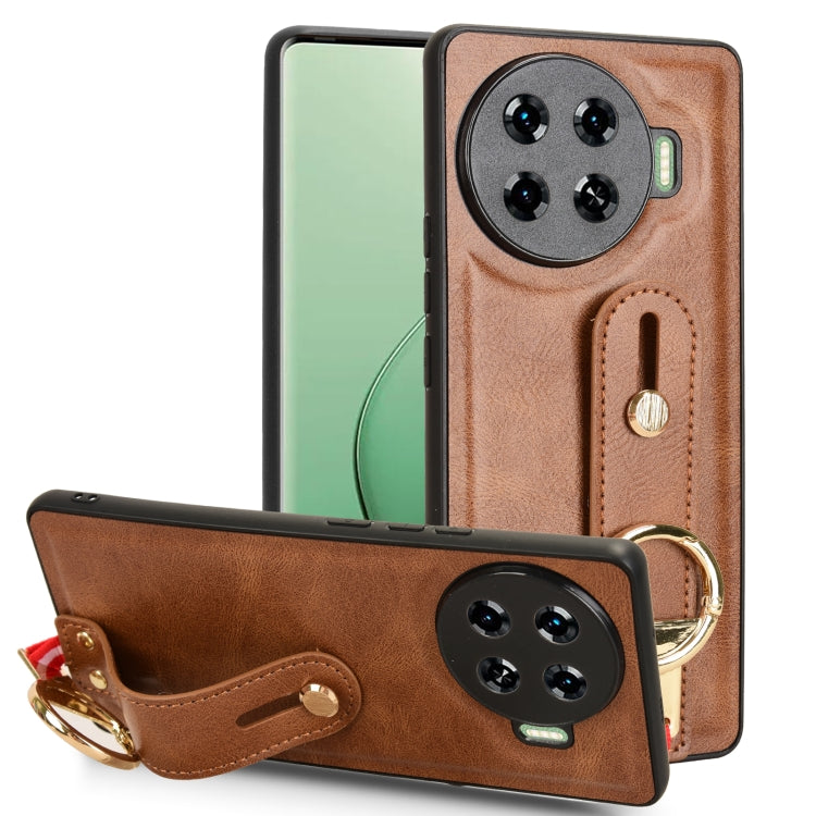 Wristband Leather Back Phone Case, For Tecno Camon 30S / 30S Pro, For Tecno Spark 30 Pro 4G, For Tecno Spark 30 4G, For Tecno Pova 6 Pro 5G, For Tecno Spark 20 Pro+ 5G, For Tecno Spark 20 Pro 4G, For Tecno Pova 5 Pro