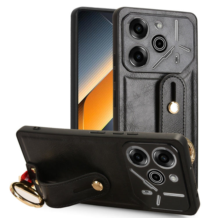 Wristband Leather Back Phone Case, For Tecno Camon 30S / 30S Pro, For Tecno Spark 30 Pro 4G, For Tecno Spark 30 4G, For Tecno Pova 6 Pro 5G, For Tecno Spark 20 Pro+ 5G, For Tecno Spark 20 Pro 4G, For Tecno Pova 5 Pro