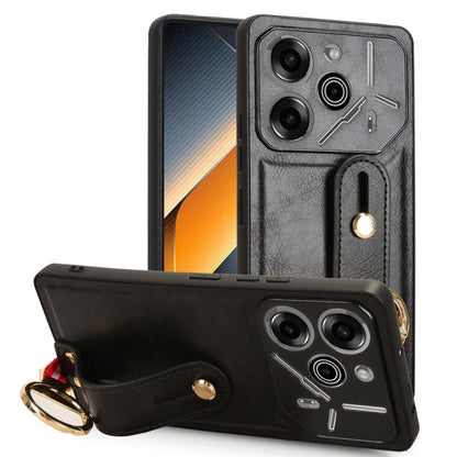 Wristband Leather Back Phone Case, For Tecno Camon 30S / 30S Pro, For Tecno Spark 30 Pro 4G, For Tecno Spark 30 4G, For Tecno Pova 6 Pro 5G, For Tecno Spark 20 Pro+ 5G, For Tecno Spark 20 Pro 4G, For Tecno Pova 5 Pro