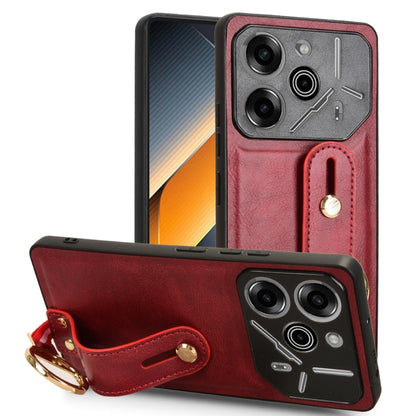 Wristband Leather Back Phone Case, For Tecno Camon 30S / 30S Pro, For Tecno Spark 30 Pro 4G, For Tecno Spark 30 4G, For Tecno Pova 6 Pro 5G, For Tecno Spark 20 Pro+ 5G, For Tecno Spark 20 Pro 4G, For Tecno Pova 5 Pro