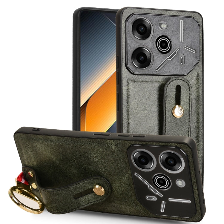 Wristband Leather Back Phone Case, For Tecno Camon 30S / 30S Pro, For Tecno Spark 30 Pro 4G, For Tecno Spark 30 4G, For Tecno Pova 6 Pro 5G, For Tecno Spark 20 Pro+ 5G, For Tecno Spark 20 Pro 4G, For Tecno Pova 5 Pro