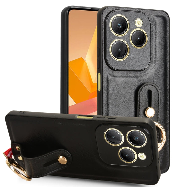 Wristband Leather Back Phone Case, For Tecno Camon 30S / 30S Pro, For Tecno Spark 30 Pro 4G, For Tecno Spark 30 4G, For Tecno Pova 6 Pro 5G, For Tecno Spark 20 Pro+ 5G, For Tecno Spark 20 Pro 4G, For Tecno Pova 5 Pro