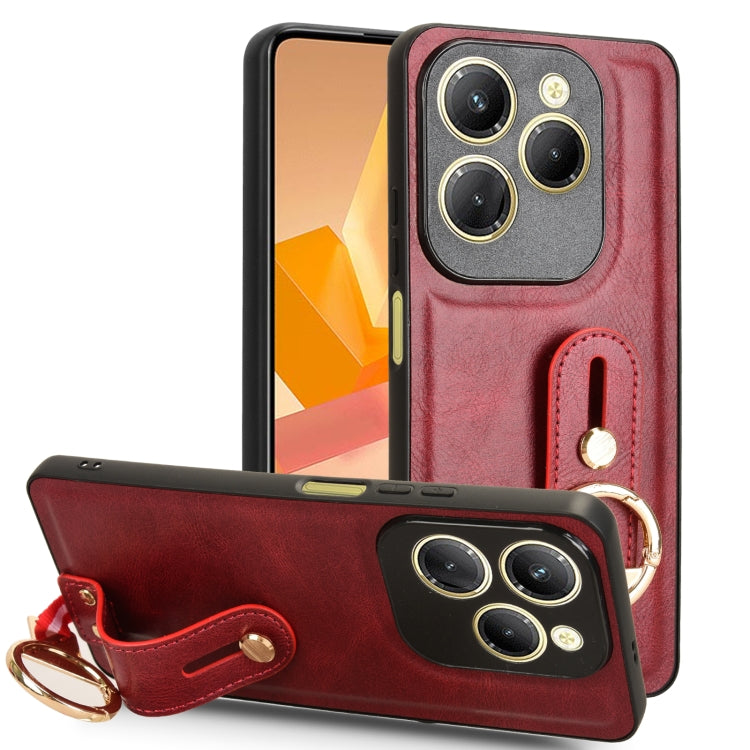 Wristband Leather Back Phone Case, For Tecno Camon 30S / 30S Pro, For Tecno Spark 30 Pro 4G, For Tecno Spark 30 4G, For Tecno Pova 6 Pro 5G, For Tecno Spark 20 Pro+ 5G, For Tecno Spark 20 Pro 4G, For Tecno Pova 5 Pro