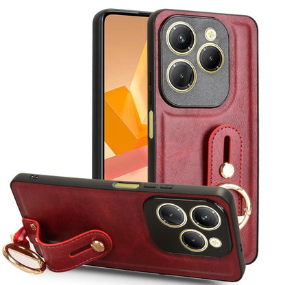 Wristband Leather Back Phone Case, For Tecno Camon 30S / 30S Pro, For Tecno Spark 30 Pro 4G, For Tecno Spark 30 4G, For Tecno Pova 6 Pro 5G, For Tecno Spark 20 Pro+ 5G, For Tecno Spark 20 Pro 4G, For Tecno Pova 5 Pro
