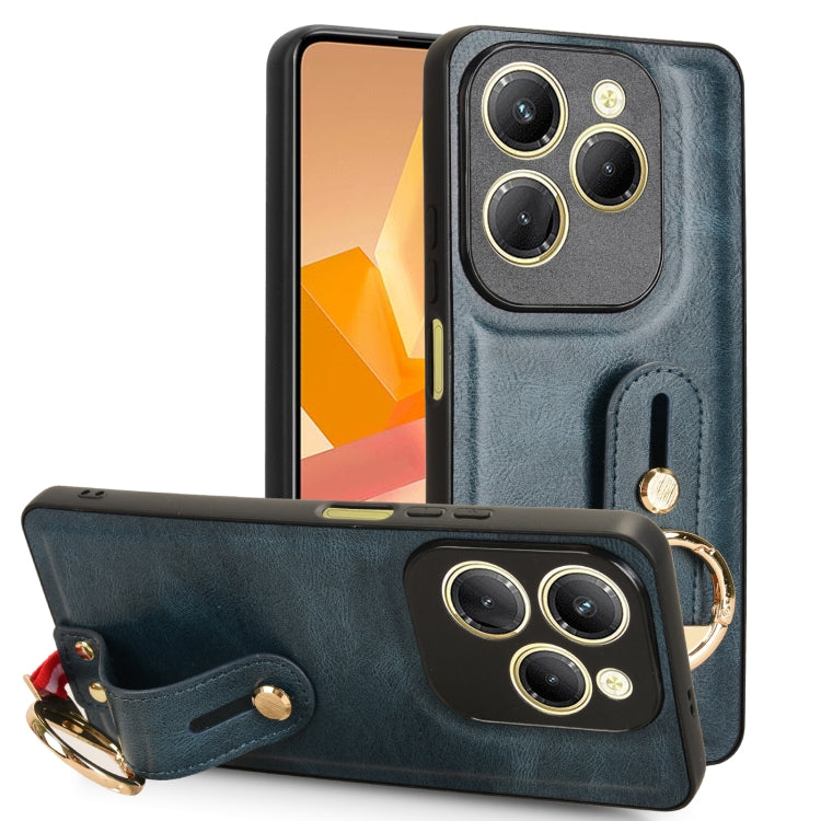 Wristband Leather Back Phone Case, For Tecno Camon 30S / 30S Pro, For Tecno Spark 30 Pro 4G, For Tecno Spark 30 4G, For Tecno Pova 6 Pro 5G, For Tecno Spark 20 Pro+ 5G, For Tecno Spark 20 Pro 4G, For Tecno Pova 5 Pro
