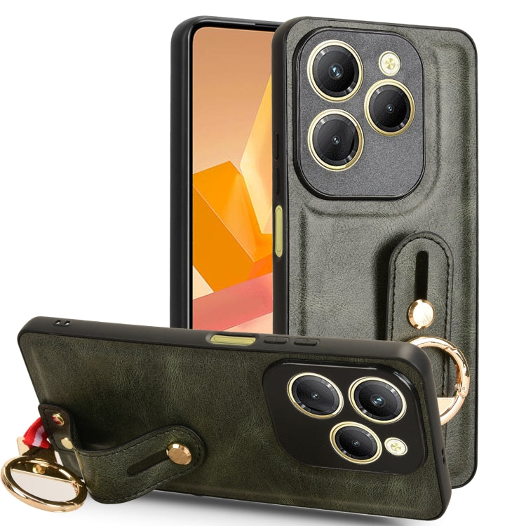 Wristband Leather Back Phone Case, For Tecno Camon 30S / 30S Pro, For Tecno Spark 30 Pro 4G, For Tecno Spark 30 4G, For Tecno Pova 6 Pro 5G, For Tecno Spark 20 Pro+ 5G, For Tecno Spark 20 Pro 4G, For Tecno Pova 5 Pro