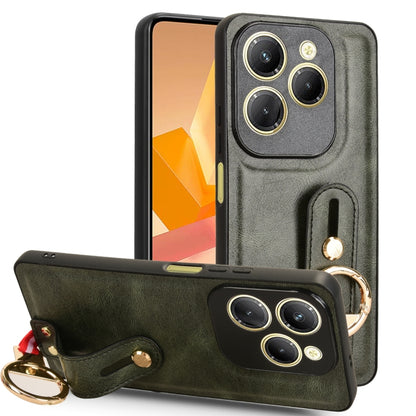 Wristband Leather Back Phone Case, For Tecno Camon 30S / 30S Pro, For Tecno Spark 30 Pro 4G, For Tecno Spark 30 4G, For Tecno Pova 6 Pro 5G, For Tecno Spark 20 Pro+ 5G, For Tecno Spark 20 Pro 4G, For Tecno Pova 5 Pro