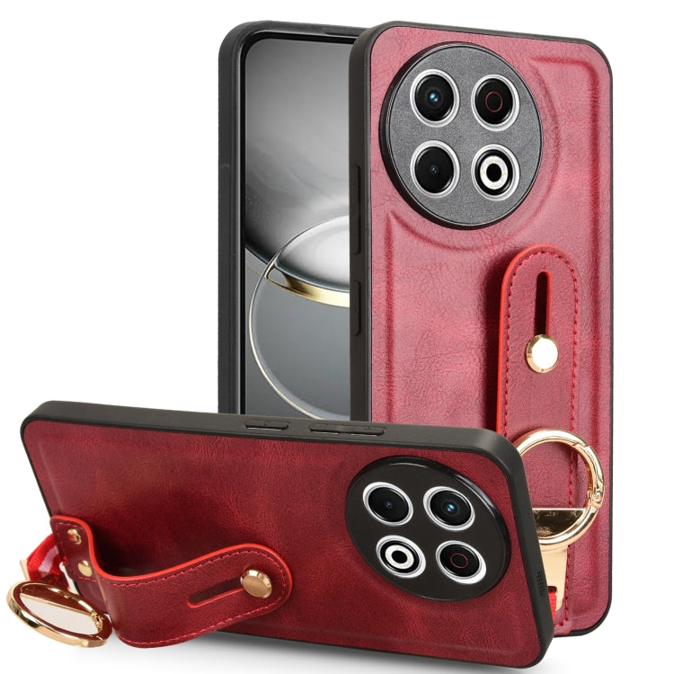 Wristband Leather Back Phone Case, For Tecno Camon 30S / 30S Pro, For Tecno Spark 30 Pro 4G, For Tecno Spark 30 4G, For Tecno Pova 6 Pro 5G, For Tecno Spark 20 Pro+ 5G, For Tecno Spark 20 Pro 4G, For Tecno Pova 5 Pro
