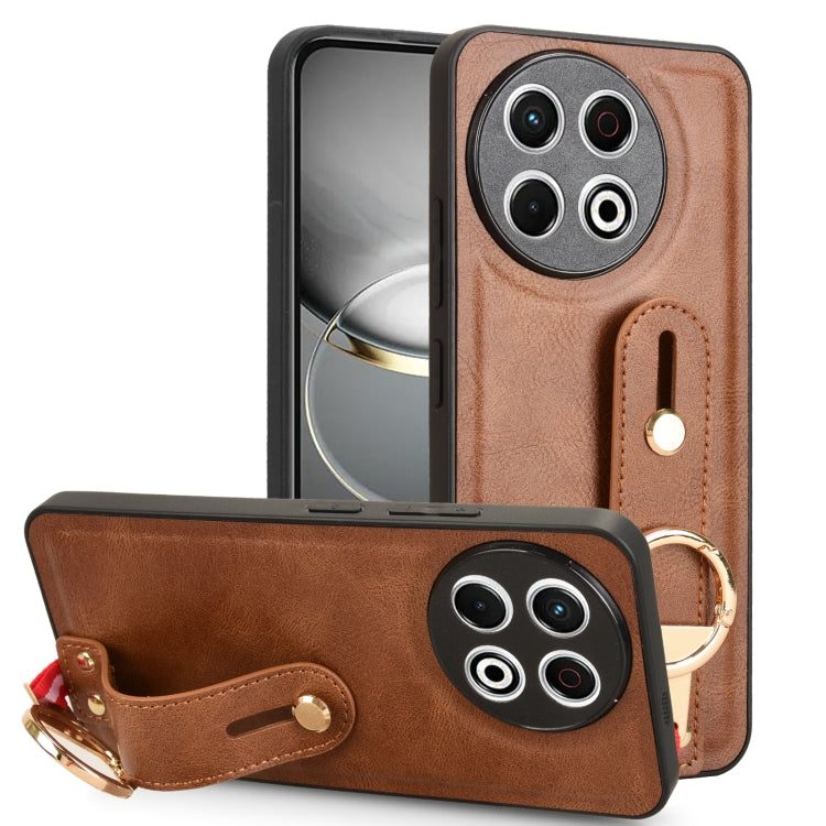 Wristband Leather Back Phone Case, For Tecno Camon 30S / 30S Pro, For Tecno Spark 30 Pro 4G, For Tecno Spark 30 4G, For Tecno Pova 6 Pro 5G, For Tecno Spark 20 Pro+ 5G, For Tecno Spark 20 Pro 4G, For Tecno Pova 5 Pro