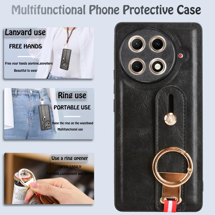 Wristband Leather Back Phone Case, For Tecno Camon 30S / 30S Pro, For Tecno Spark 30 Pro 4G, For Tecno Spark 30 4G, For Tecno Pova 6 Pro 5G, For Tecno Spark 20 Pro+ 5G, For Tecno Spark 20 Pro 4G, For Tecno Pova 5 Pro
