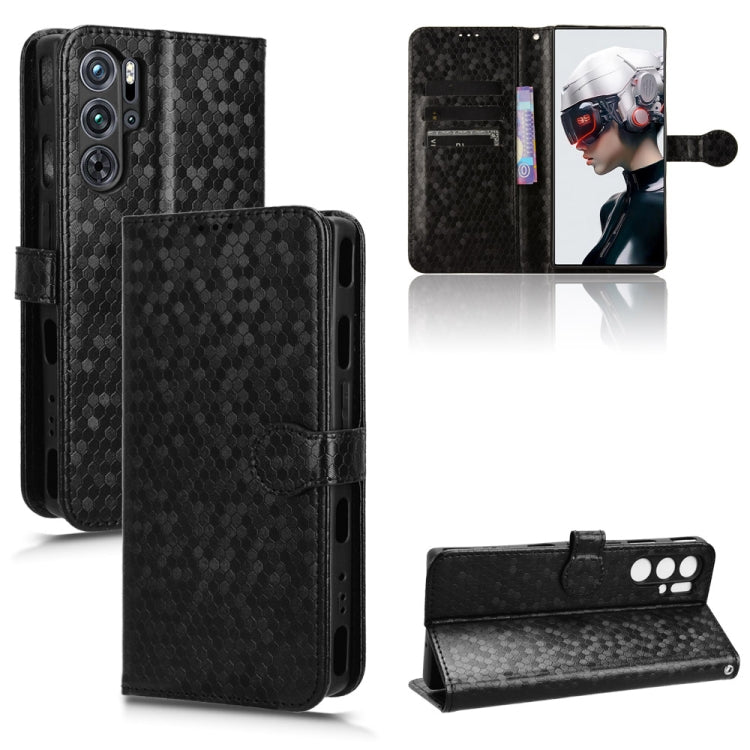 Honeycomb Dot Texture Leather Phone Case, For ZTE nubia Red Magic 9 Pro/9 Pro+