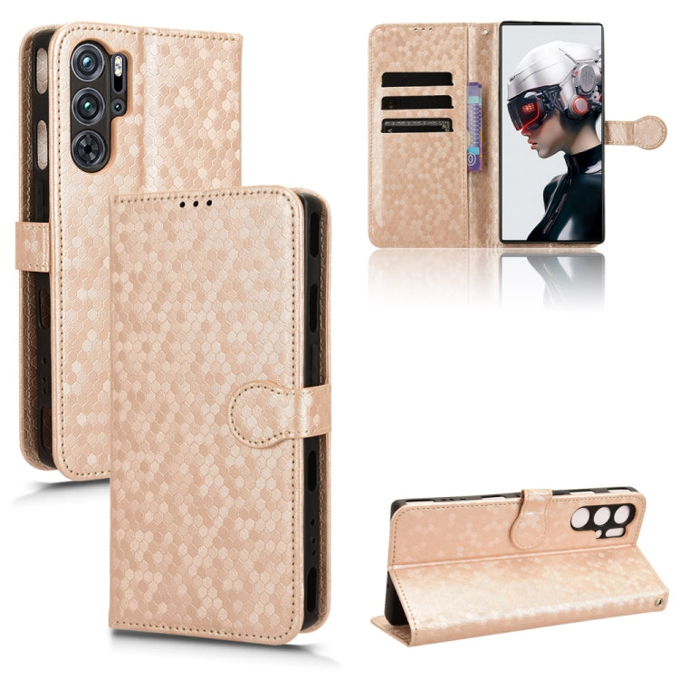 Honeycomb Dot Texture Leather Phone Case, For ZTE nubia Red Magic 9 Pro/9 Pro+