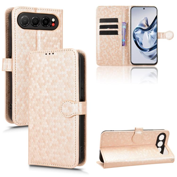 Honeycomb Dot Texture Leather Phone Case, For ZTE nubia Neo 5 Pro 5G, For ZTE nubia Neo 5 5G, For ZTE nubia Neo 5 GT 5G, For ZTE Optus X Value 5G, For ZTE Optus X Pro 2 5G, For ZTE nubia RedMagic 11 Air, For ZTE Nubia V80 Max                           ...