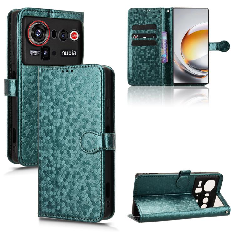 Honeycomb Dot Texture Leather Phone Case, For ZTE nubia Neo 5 Pro 5G, For ZTE nubia Neo 5 5G, For ZTE nubia Neo 5 GT 5G, For ZTE Optus X Value 5G, For ZTE Optus X Pro 2 5G, For ZTE nubia RedMagic 11 Air, For ZTE Nubia V80 Max                           ...