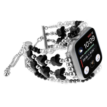 Butterfly Chain Bracelet Metal Watch Band, For Apple Watch SE 2023 44mm, For Apple Watch SE 2023 40mm, For Apple Watch Ultra 2 49mm, For Apple Watch Series 9 45mm, For Apple Watch Series 9 41mm, For Apple Watch Ultra 49mm, For Apple Watch Series 8 41mm...