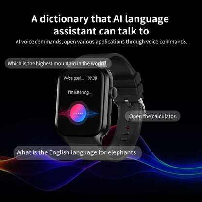 Montre Intelligente avec Appel Bluetooth et Bracelet en Acier à Trois Maillons de 2,01 pouces, Prise en Charge de la Surveillance de la Fréquence Cardiaque / Glycémie Non Invasive, Bracelet en Acier à Trois Maillons Noir