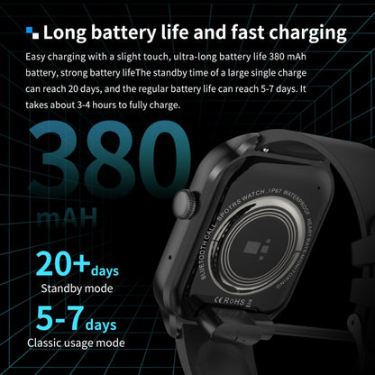 Montre Intelligente avec Appel Bluetooth et Bracelet en Acier à Trois Maillons de 2,01 pouces, Prise en Charge de la Surveillance de la Fréquence Cardiaque / Glycémie Non Invasive, Bracelet en Acier à Trois Maillons Noir