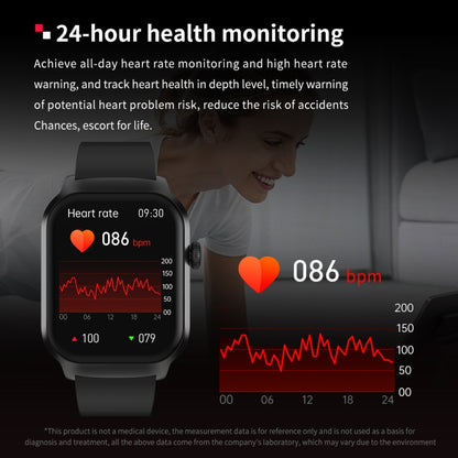 Montre Intelligente avec Appel Bluetooth et Bracelet en Acier à Trois Maillons de 2,01 pouces, Prise en Charge de la Surveillance de la Fréquence Cardiaque / Glycémie Non Invasive, Bracelet en Acier à Trois Maillons Noir