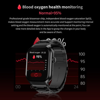 2.01 inch Leather Strap Bluetooth Call Smart Watch Support Heart Rate Monitoring / Non-invasive Blood Sugar, Leather Strap Black, Leather Strap Brown