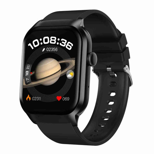 Montre Intelligente Bluetooth avec Bracelet en Silicone 2,01 pouces, Prise en Charge de la Surveillance de la Fréquence Cardiaque / de la Glycémie Non Invasive, Bracelet en Silicone Noir, Bracelet en Silicone Jaune Clair