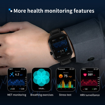 2.01 inch Silicone Strap Bluetooth Call Smart Watch Support Heart Rate Monitoring / Non-invasive Blood Sugar, Silicone Strap Black, Silicone Strap Light Yellow