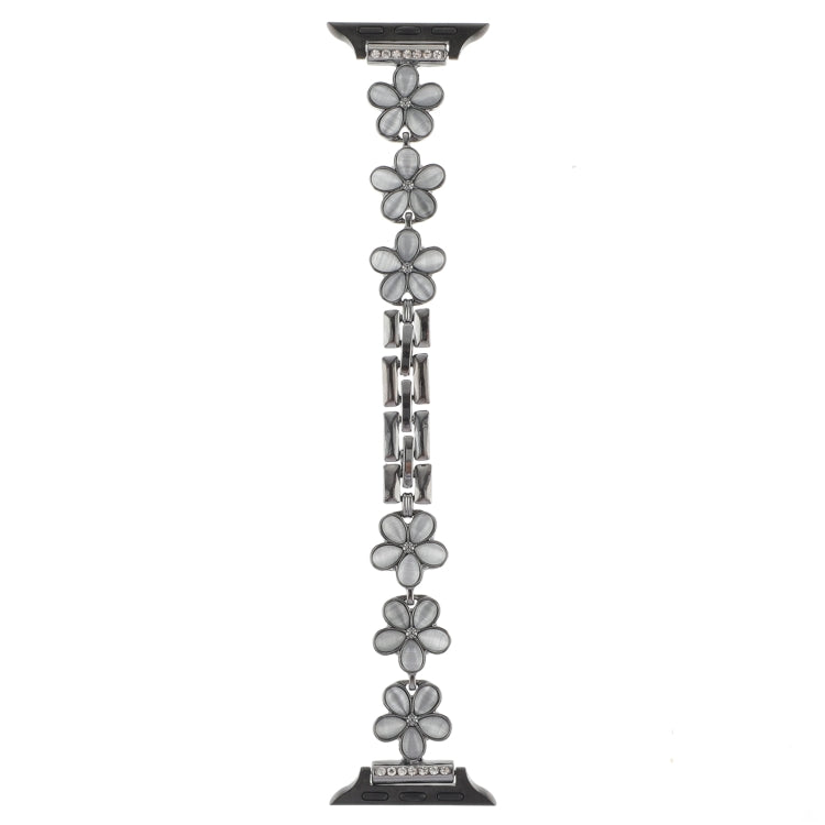 5-petaled Flower Zinc Alloy Chain Watch Band, For Apple Watch SE 44mm, For Apple Watch Series 6 40mm, For Apple Watch Series 6 44mm, For Apple Watch Series 5 44mm, For Apple Watch Series 5 40mm, For Apple Watch Series 4 44mm, For Apple Watch Series 4 4...