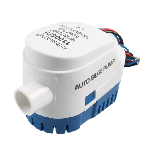 12V-1100GPH Yacht Automatic Bilge Pump with Drain Pipe, with Drain Pipe