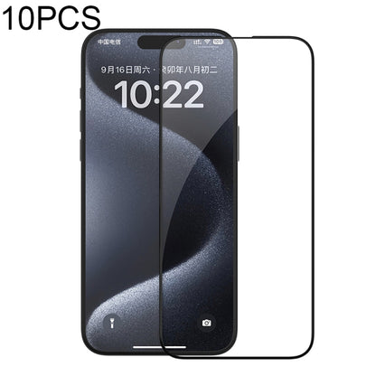 10pcs NILLKIN Chang Series Tempered Glass Protective Film, For iPhone 15 Pro Max, For iPhone 15 Plus, For iPhone 15