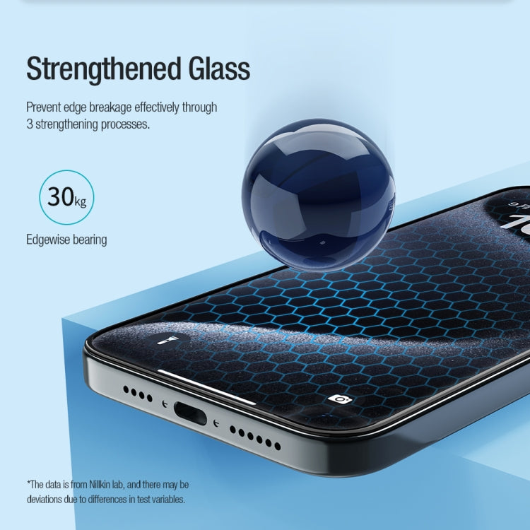 10pcs NILLKIN Chang Series Tempered Glass Protective Film, For iPhone 15 Pro Max, For iPhone 15 Plus, For iPhone 15
