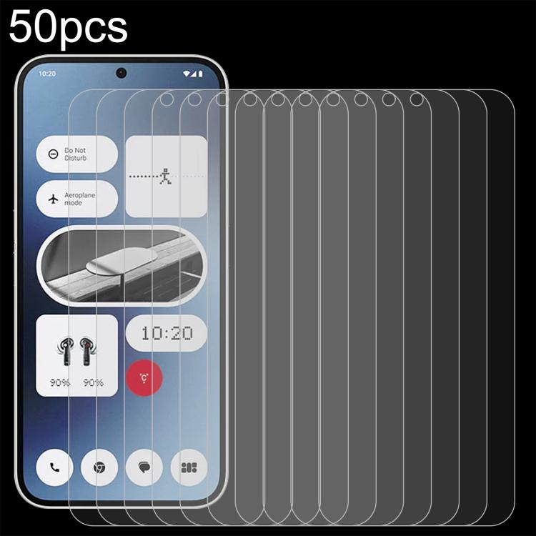 50pcs 0.26mm 9H 2.5D Tempered Glass Film, For Nothing Phone 4a Pro, For Nothing Phone 4a, For Nothing Phone 3, For Nothing CMF Phone 2 Pro, For Nothing Phone 3a, For Nothing Phone 3a Pro, For Nothing Phone 2a Plus, For Nothing CMF Phone 1              ...