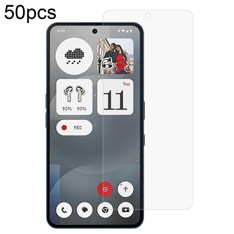 50pcs 0.26mm 9H 2.5D Tempered Glass Film, For Nothing Phone 4a Pro, For Nothing Phone 4a, For Nothing Phone 3, For Nothing CMF Phone 2 Pro, For Nothing Phone 3a, For Nothing Phone 3a Pro, For Nothing Phone 2a Plus, For Nothing CMF Phone 1              ...