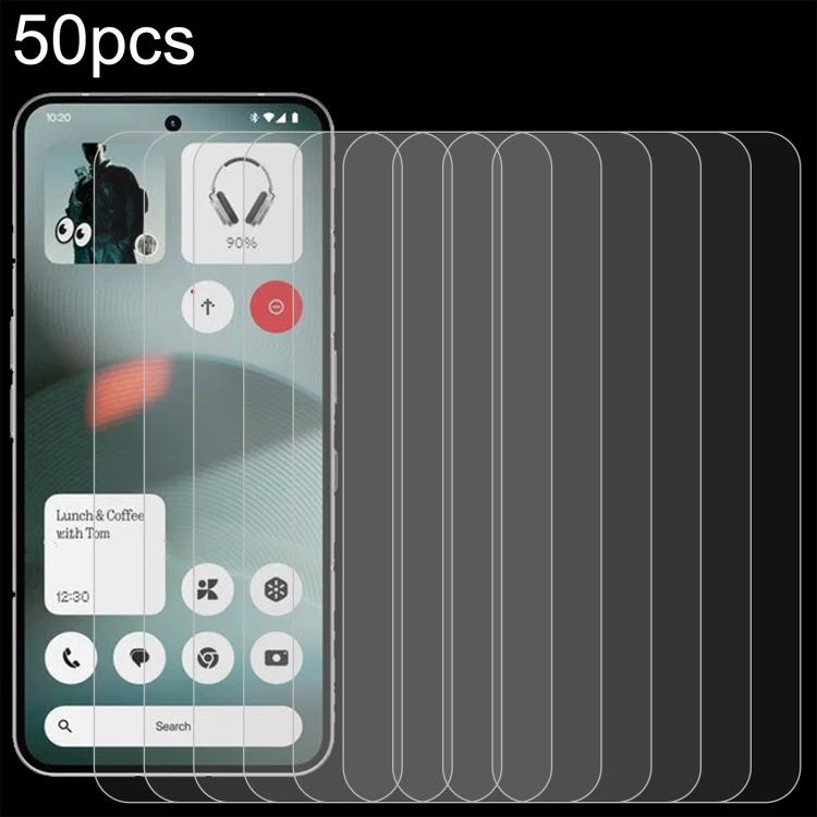 50pcs 0.26mm 9H 2.5D Tempered Glass Film, For Nothing Phone 4a Pro, For Nothing Phone 4a, For Nothing Phone 3, For Nothing CMF Phone 2 Pro, For Nothing Phone 3a, For Nothing Phone 3a Pro, For Nothing Phone 2a Plus, For Nothing CMF Phone 1              ...