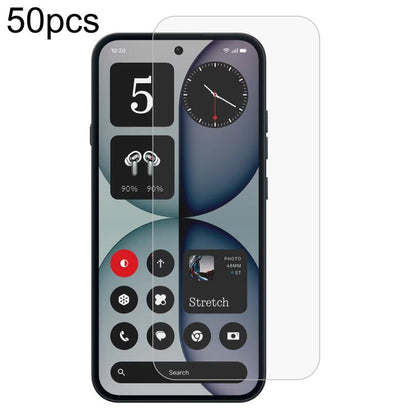 50pcs 0.26mm 9H 2.5D Tempered Glass Film, For Nothing Phone 4a Pro, For Nothing Phone 4a, For Nothing Phone 3, For Nothing CMF Phone 2 Pro, For Nothing Phone 3a, For Nothing Phone 3a Pro, For Nothing Phone 2a Plus, For Nothing CMF Phone 1              ...