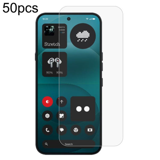 50pcs 0.26mm 9H 2.5D Tempered Glass Film, For Nothing Phone 4a Pro, For Nothing Phone 4a, For Nothing Phone 3, For Nothing CMF Phone 2 Pro, For Nothing Phone 3a, For Nothing Phone 3a Pro, For Nothing Phone 2a Plus, For Nothing CMF Phone 1