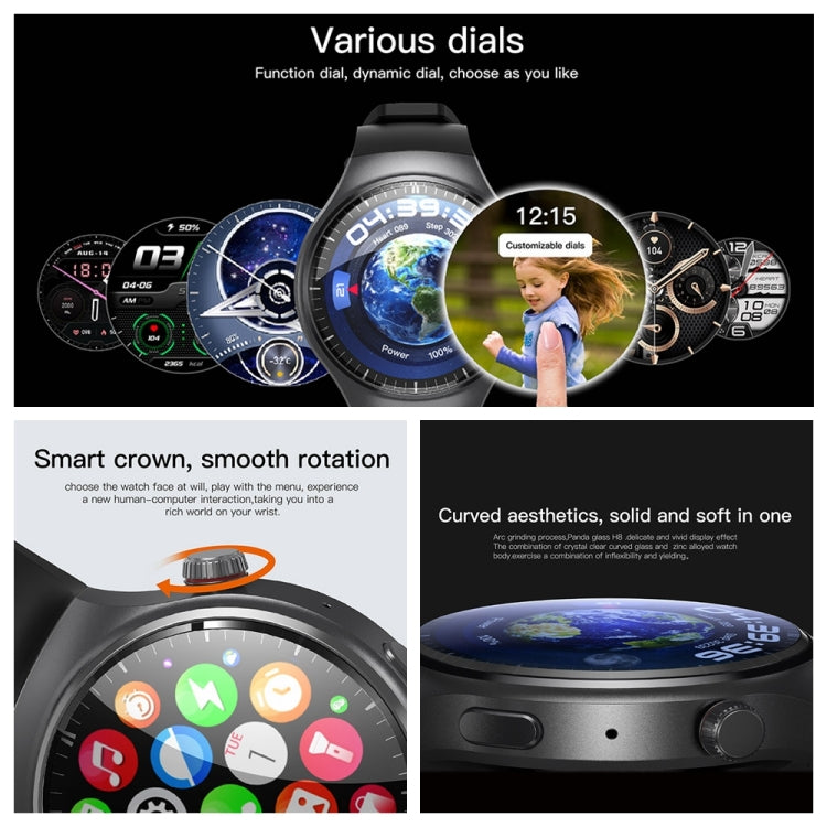 UNIWA DM80 1.43 inch IP67 Waterproof Android 8.1 Smart Watch Support 4G Network / WiFi / GPS / NFC