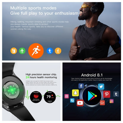 UNIWA DM80 1.43 inch IP67 Waterproof Android 8.1 Smart Watch Support 4G Network / WiFi / GPS / NFC