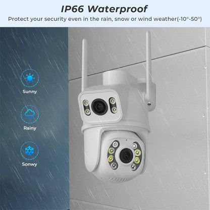 QX95 6MP WiFi Dual Camera Supports Two-way Voice Intercom & AI Recognition, QX95