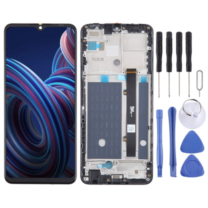 LCD Screen Digitizer Full Assembly with Frame, For ZTE Blade A73 5G, For ZTE Blade A73 4G 7060, For ZTE Blade A72 5G 7540N, For ZTE Blade V40 Vita 8045, For ZTE Blade A72 4G A7040, For ZTE Blade A52 4G