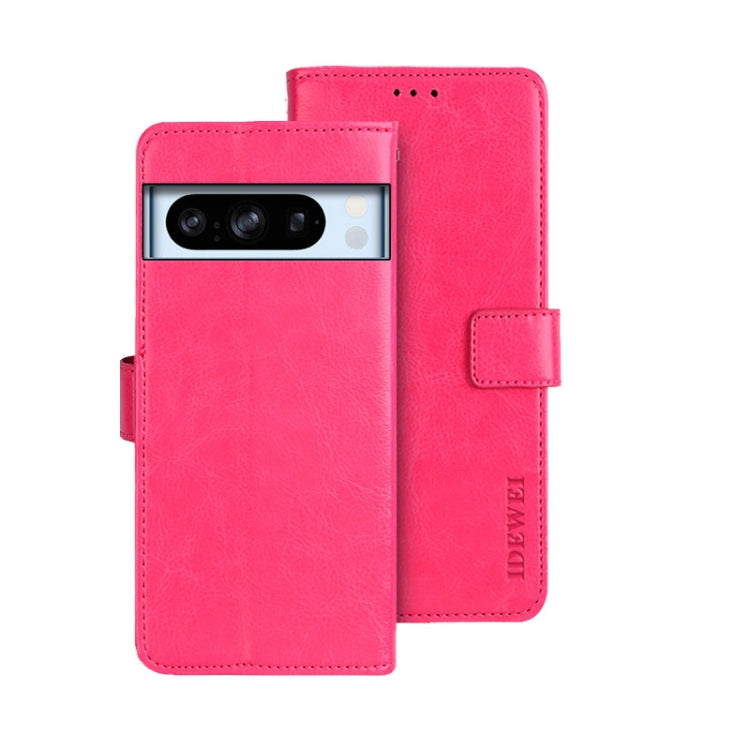 idewei Crazy Horse Texture Leather Phone Case, For Google Pixel 10 Pro XL, For Google Pixel 10 Pro, For Google Pixel 10, For Google Pixel 9a, For Google Pixel 8a, For Google Pixel 8 Pro, For Google Pixel 8