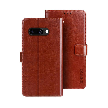 idewei Crazy Horse Texture Leather Phone Case, For Google Pixel 10 Pro XL, For Google Pixel 10 Pro, For Google Pixel 10, For Google Pixel 9a, For Google Pixel 8a, For Google Pixel 8 Pro, For Google Pixel 8