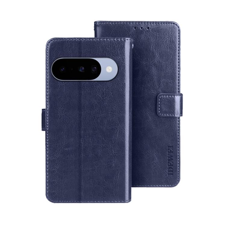 idewei Crazy Horse Texture Leather Phone Case, For Google Pixel 10 Pro XL, For Google Pixel 10 Pro, For Google Pixel 10, For Google Pixel 9a, For Google Pixel 8a, For Google Pixel 8 Pro, For Google Pixel 8