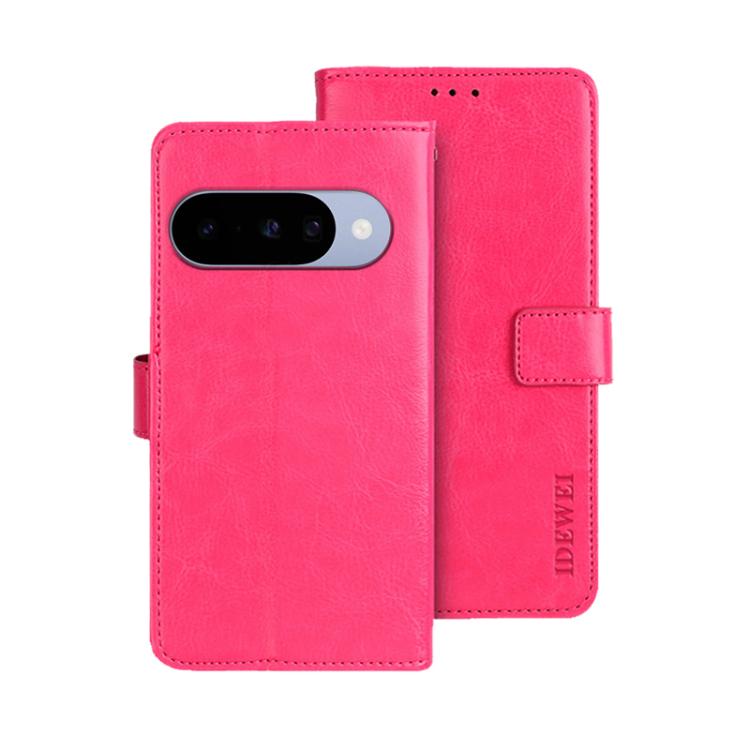 idewei Crazy Horse Texture Leather Phone Case, For Google Pixel 10 Pro XL, For Google Pixel 10 Pro, For Google Pixel 10, For Google Pixel 9a, For Google Pixel 8a, For Google Pixel 8 Pro, For Google Pixel 8