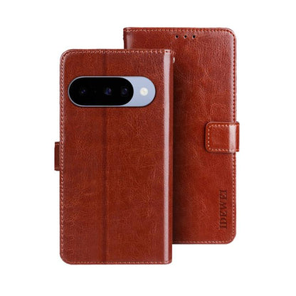idewei Crazy Horse Texture Leather Phone Case, For Google Pixel 10 Pro XL, For Google Pixel 10 Pro, For Google Pixel 10, For Google Pixel 9a, For Google Pixel 8a, For Google Pixel 8 Pro, For Google Pixel 8