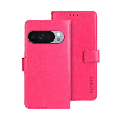 idewei Crazy Horse Texture Leather Phone Case, For Google Pixel 10 Pro XL, For Google Pixel 10 Pro, For Google Pixel 10, For Google Pixel 9a, For Google Pixel 8a, For Google Pixel 8 Pro, For Google Pixel 8