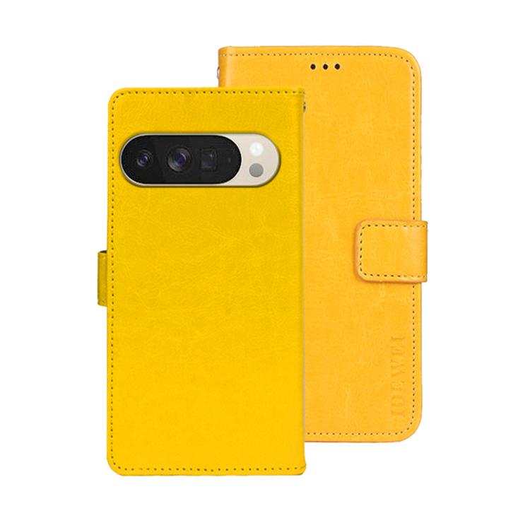 idewei Crazy Horse Texture Leather Phone Case, For Google Pixel 10 Pro XL, For Google Pixel 10 Pro, For Google Pixel 10, For Google Pixel 9a, For Google Pixel 8a, For Google Pixel 8 Pro, For Google Pixel 8