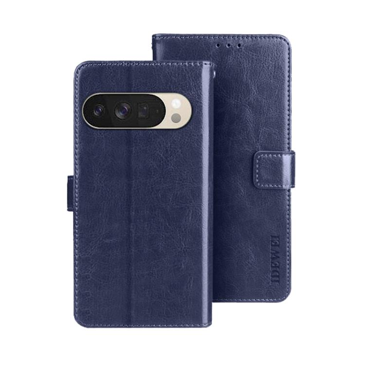 idewei Crazy Horse Texture Leather Phone Case, For Google Pixel 10 Pro XL, For Google Pixel 10 Pro, For Google Pixel 10, For Google Pixel 9a, For Google Pixel 8a, For Google Pixel 8 Pro, For Google Pixel 8