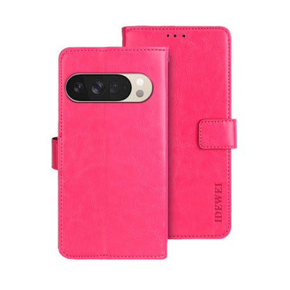idewei Crazy Horse Texture Leather Phone Case, For Google Pixel 10 Pro XL, For Google Pixel 10 Pro, For Google Pixel 10, For Google Pixel 9a, For Google Pixel 8a, For Google Pixel 8 Pro, For Google Pixel 8