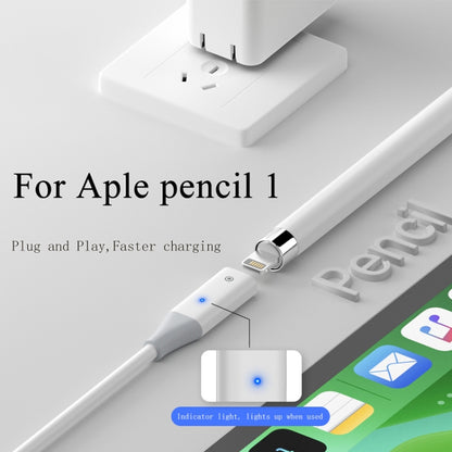 For Apple Pencil 1 USB-C / Type-C to 8 Pin Stylus Charging Cable with Indicator Light, 0.5m, 1m